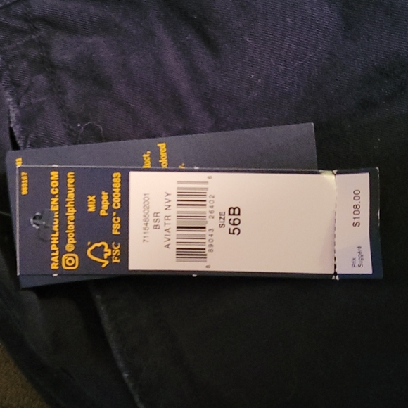 NWT Men's Polo Ralph Lauren Big Tall Navy Blue Cargo Shorts 56 - Picture 4 of 7